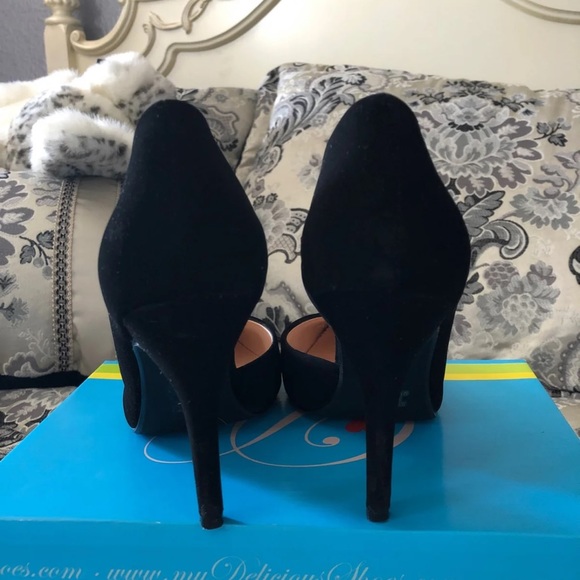 Black Suede Heels - Picture 3 of 7